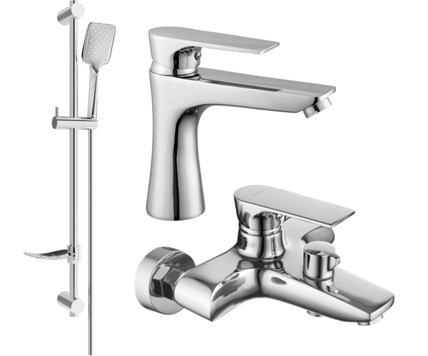 Mexen Axel DF62 badkarsset, krom - 73803DF62-00