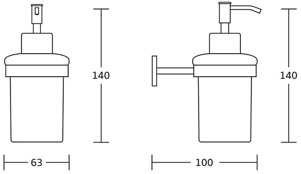 Mexen Zoja sæbedispenser, sort - 70191388-70