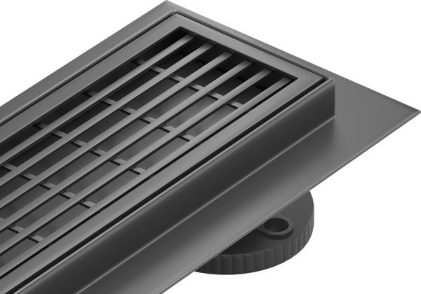 Mexen Flat 360° M33 roterende lineær afløb 90 cm, sort - 1733090-40