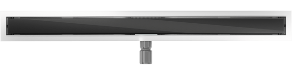 Mexen Flat MGB lineær afløb 100 cm, sort glas - 1026100-15