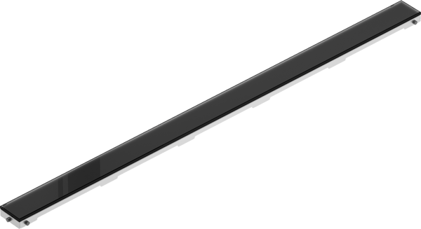 Mexen Flat MGB afløbsdæksel 80 cm, sort glas - 1026080
