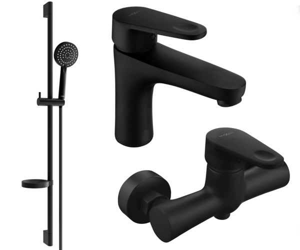 Mexen Kama DS75 brusesæt, sort - 72504DS75-70