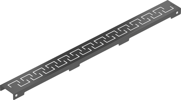 Mexen Flat M15 afdækning til lineær afløb 70 cm, sort - 1724070