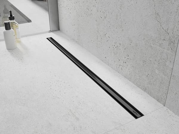 Mexen Flat 360° Slim roterende lineær afløb 150 cm, sort - 1741150
