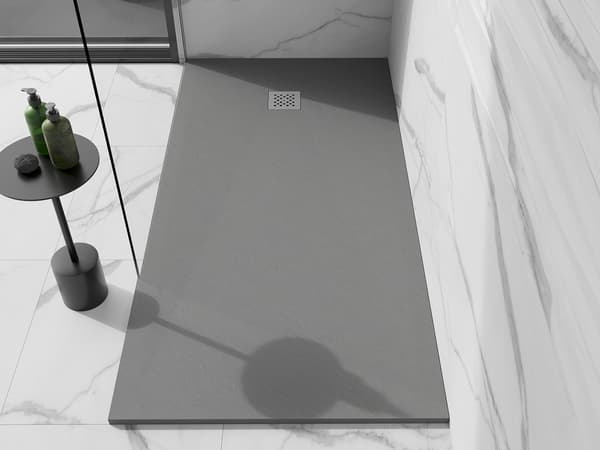 Mexen Stone+ rektangulär kompositduschkar 180 x 90 cm, grå-betong - 44619018
