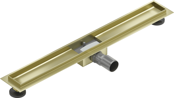 Mexen Flat krop til linjeafløb 80 cm, børstet guld - 1A15080