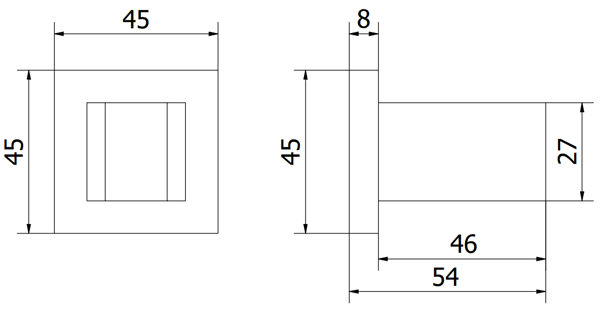 Mexen Cube suihkupidike, kromi - 79350-00