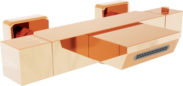 Mexen Cube termostatisk karbatteri, rosa guld - 77360-60