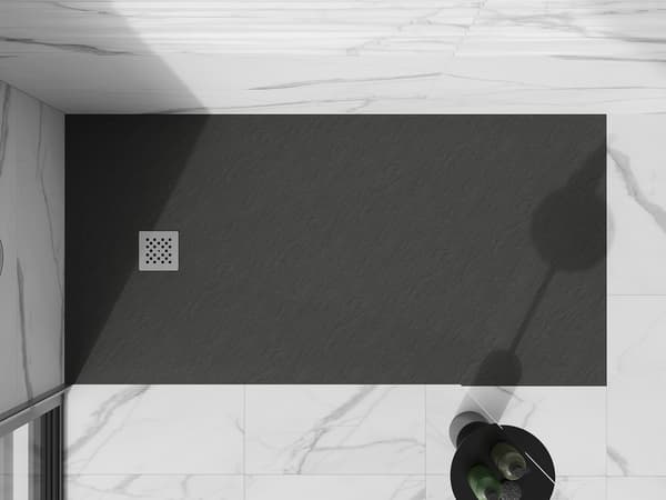 Mexen Stone+ rektangulär kompositdusch 180 x 100 cm, antracit - 44711018
