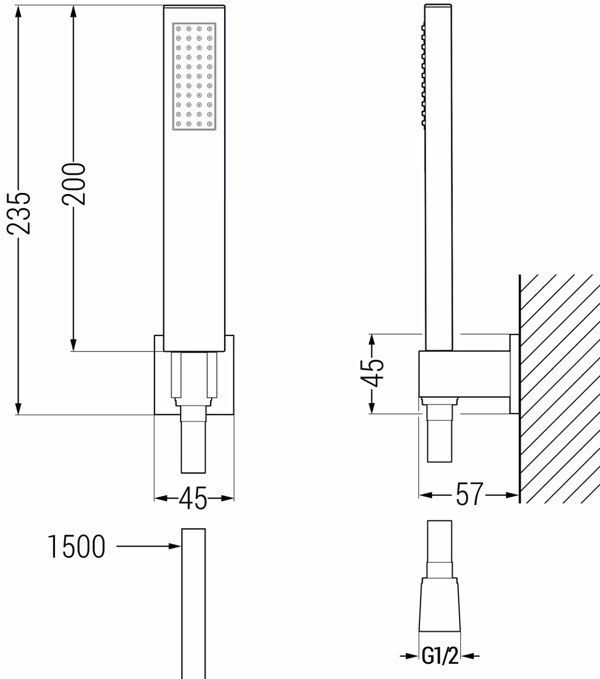 Mexen Zero R02 badekarsæt, krom - 71113R02-00