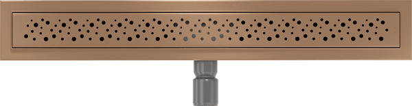 Mexen Flat M12 lineær afløb 60 cm, børstet kobber - 1C21060-15