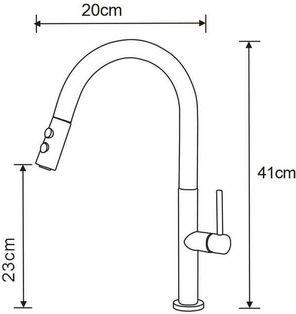 Mexen Ava køkkenbatteri, sort - 672800-70