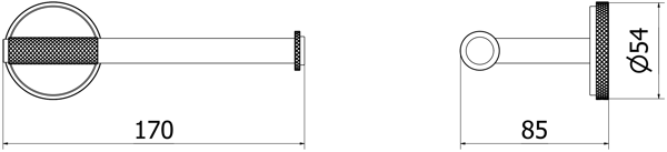 Mexen Gravo toiletrulleholder, sort krom - 70A93025-73