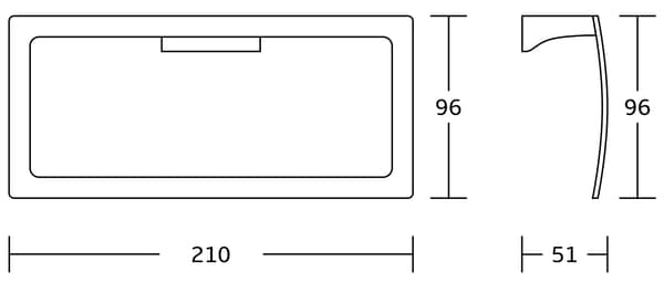 Mexen Rino pyyheteline, kromi - 7027032-00