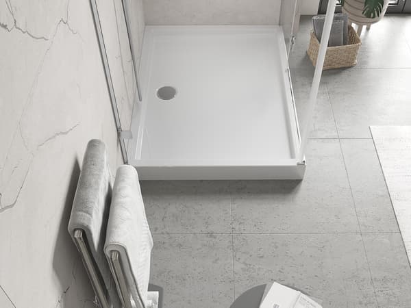 Mexen Flow+ rektangulär duschkar 100 x 80 cm, vit blank - 46R108010H