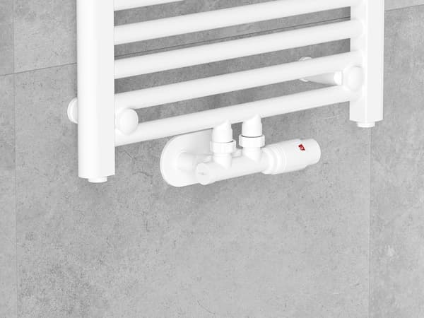 Mexen Uni-Term vinkelradiatorventil, Duplex, DN50, vit - W907-000-20