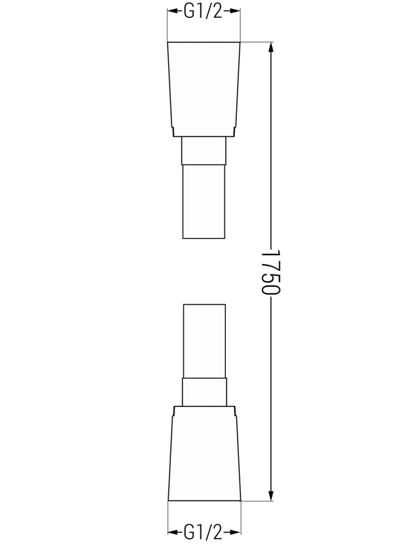 Mexen bruseslange 175 cm, sort - 79475-70