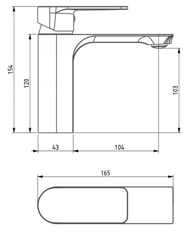 Mexen Alexa DS40 badekar, sort - 71203DS40-70