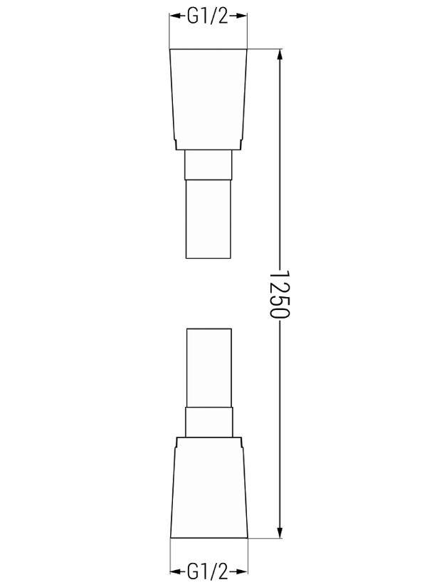 Mexen bruseslange 125 cm, sort - 79425-70