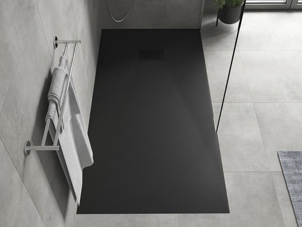 Mexen Hugo rektangulær SMC-bruser 180 x 90 cm, sort, sort dæksel - 42709018-B