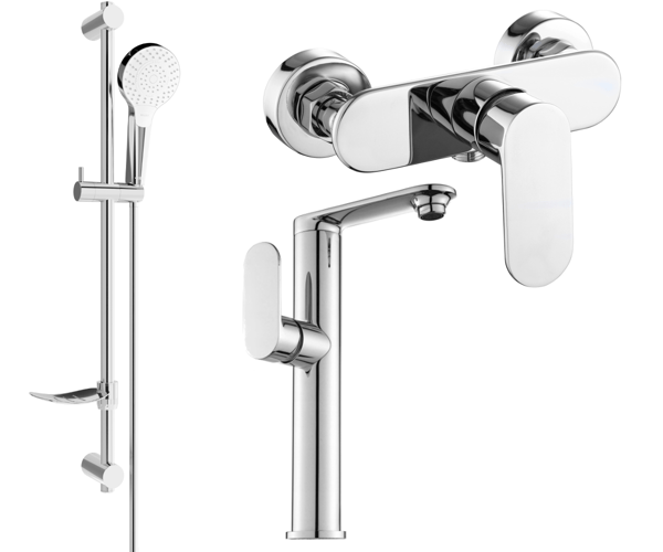 Mexen Milo DF05 brusesæt, krom - 713154DF05-00