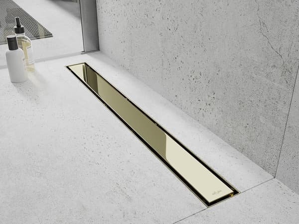 Mexen Flat M13 dæksel 2i1 til lineær afløb 80 cm, guld - 1519080