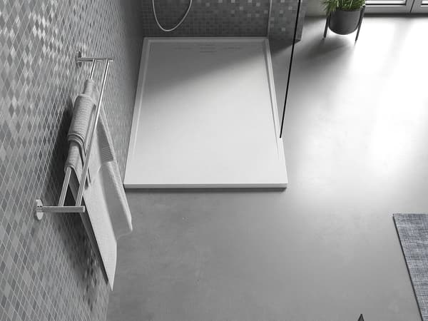 Mexen Amon rektangulær bruser SMC 90 x 80 cm, hvid - 4F108090