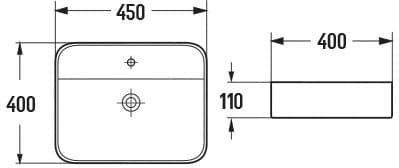 Mexen Sofia bordplade vask 45 x 40 cm, sort mat - 22154585
