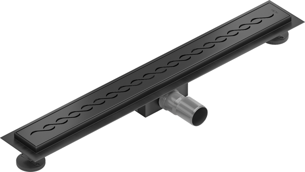 Mexen Flat M18 lineær afløb 60 cm, sort - 1723060-15