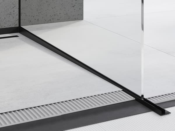 Mexen Line-B faldelist til glas 120 cm højre, sort - 187004120R