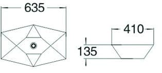 Mexen Elena bordpladevask 63 x 41 cm, mat sort - 21476385