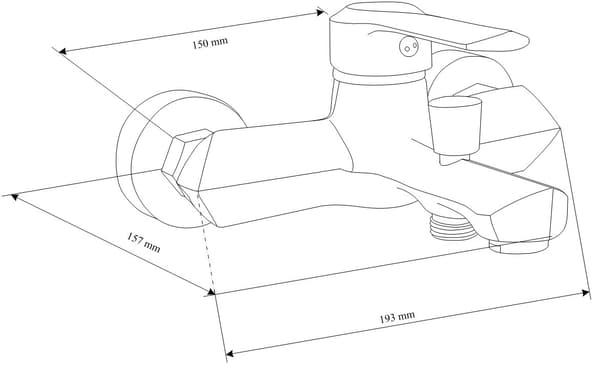 Mexen Sabre DB72 badekarsæt, sort - 72103DB72-70