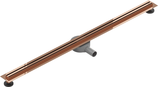 Mexen Flat 360° Slim drejebar lineær afløb 130 cm, rosa guld - 1641130