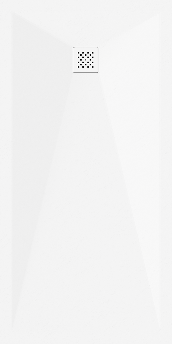 Mexen Stone+ rektangulär kompositduschkar 180 x 90 cm, vit, vit täcklist - 44109018-W