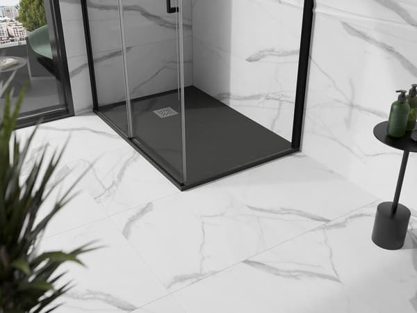 Mexen Stone+ rektangulär kompositduschbricka 100 x 90 cm, antracit - 44719010