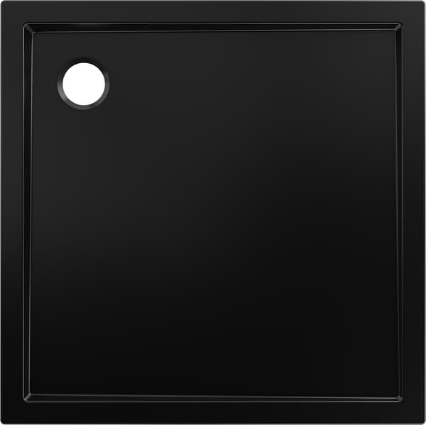 Mexen Flow slim kvadratisk bruserkar 85 x 85 cm, sort mat - 46S708585