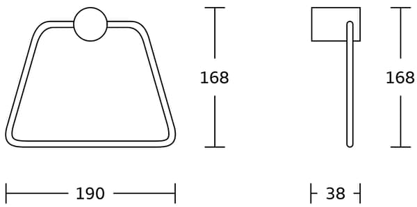 Mexen Aron pyyheteline, musta - 7088132-70