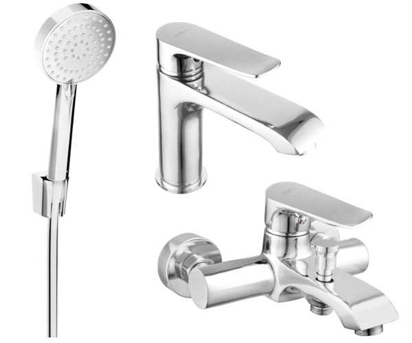 Mexen Pecos R75 badekar sæt, krom - 72703R75-00