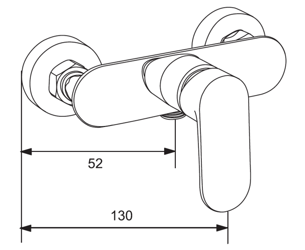 Mexen Milo DF40 duschset, svart - 713054DF40-70