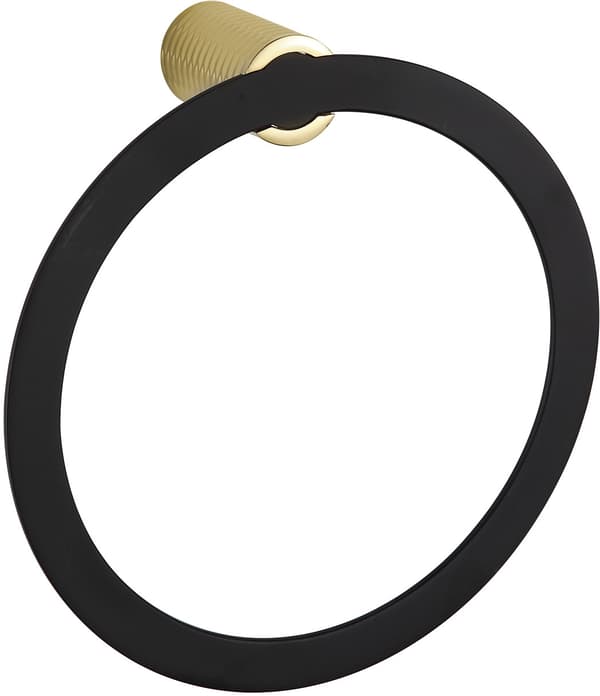 Mexen Base håndklædeholder, sort/guld - 7088232-57