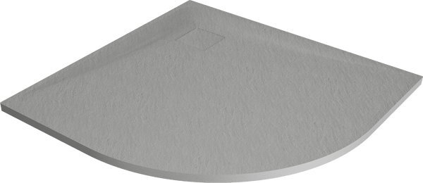 Mexen Bert halvcirkelformad SMC-duschkar 80 x 80 cm, grå - 4KR618080