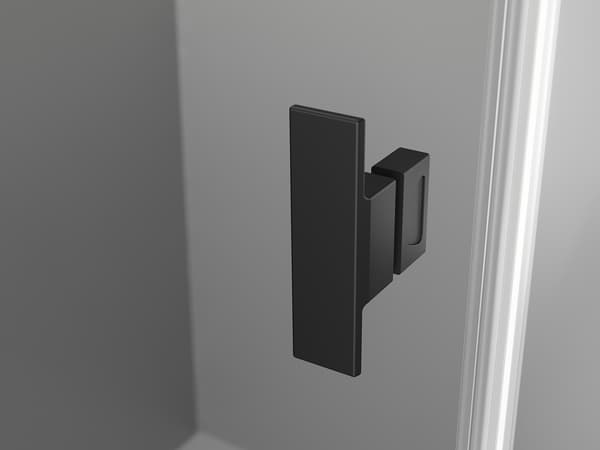 Mexen Mist skydedør til bruser 90 cm, sort ramme, sort - 8A7-090-000-70-70