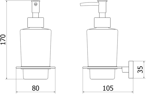 Mexen Arno sæbedispenser, krom - 70207388-00