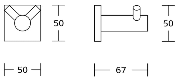Mexen kaksoispyyhekoukku, musta - 7081835-70