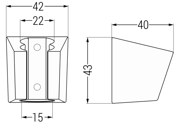 Mexen bruseholder, sort - 79353-70