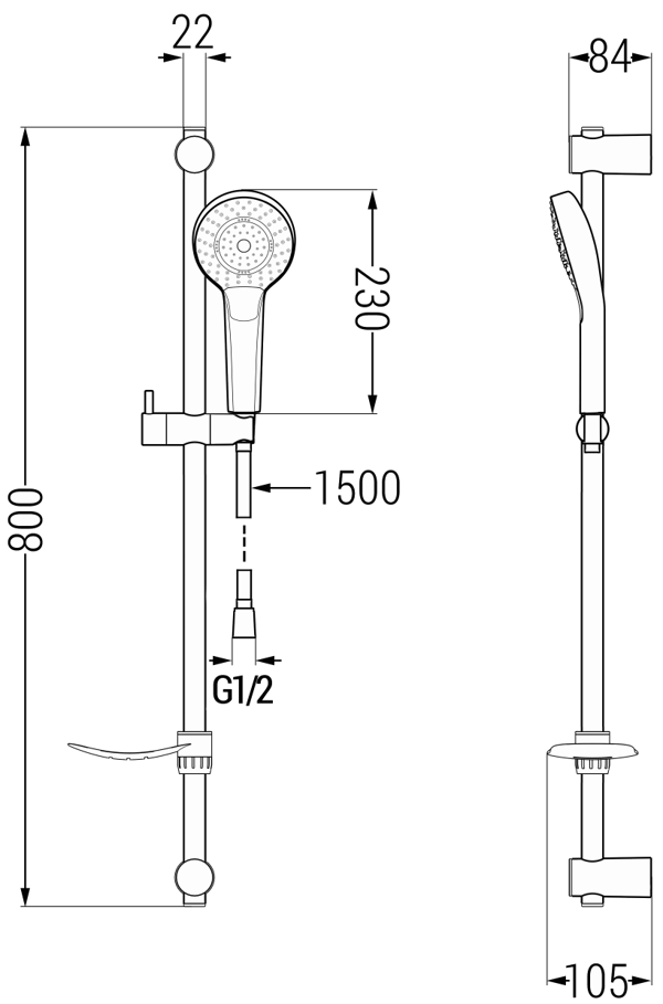 Mexen Milo DF05 badekar sæt, gylden - 713053DF05-50