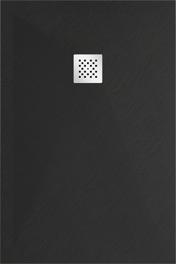 Mexen Stone+ rektangulær komposit brusebund 90 x 70 cm, sort - 44707090