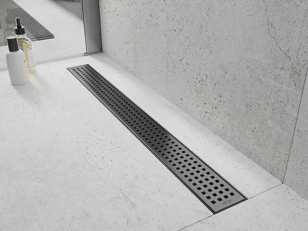 Mexen Flat M08 lineær afløb 80 cm, børstet gun gray - 1E25080-15