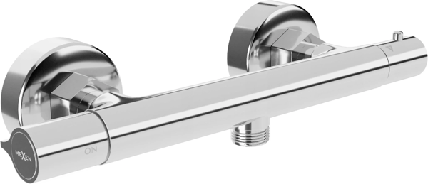 Mexen Slim termisk brusearmatur, krom - 77105-00