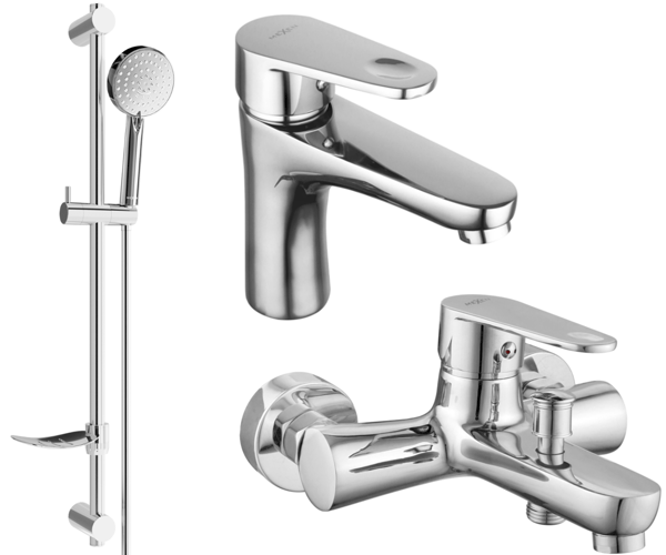 Mexen Kama DF75 badekarsæt, krom - 72503DF75-00